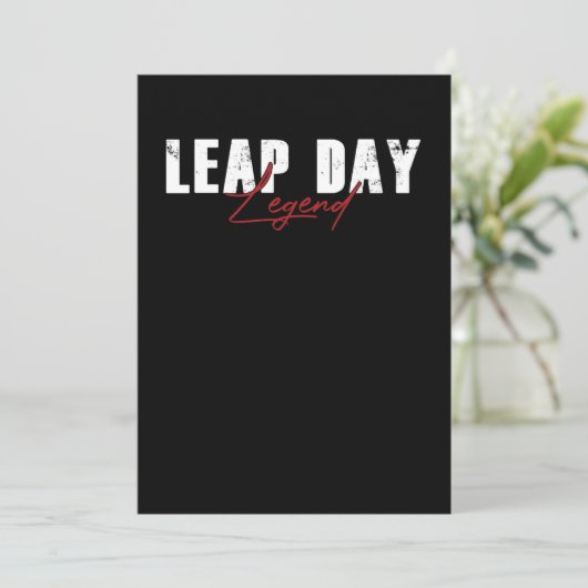 Leap Day Legend Leap Jahr 29. Februar Geschenk Einladung (Stehend Vorderseite)