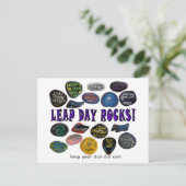 LEAP DAY ROCKS! POSTKARTE (Stehend Vorderseite)