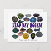 LEAP DAY ROCKS! POSTKARTE (Vorne/Hinten)