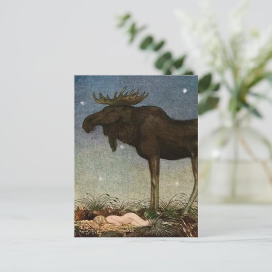 "Leap Findest the Sleeping Princess" von John Baue Postkarte (Stehend Vorderseite)