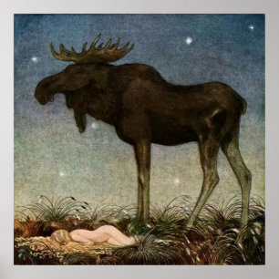 „Leap Finds the Sleeping Princess“ von John Bauer Poster
