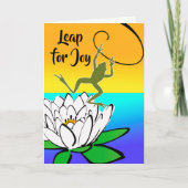 Leap for Jog with Frog and Water Lily Karte (Vorderseite)