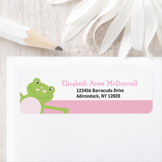 Leap Frog Custom Address Labels (Pink) (Insitu)