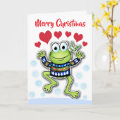 Leap frog herzen Weihnachtskarte Karte (Gelbe Blume)