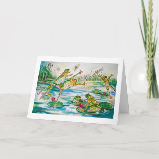 " Leap Frosch " Grußkarte Karte (Vorderseite)