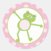 Leap Frosch in Pink Gefallen Aufkleber (Vorderseite)