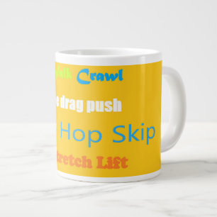 Leap Hop Überspringen Lean Text Design gemischte F Jumbo-Tasse