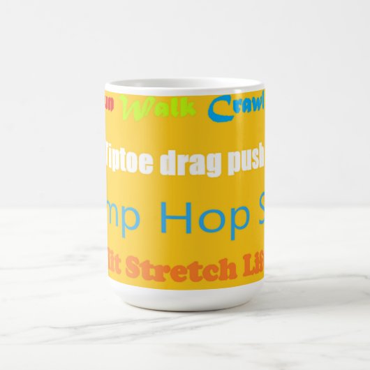 Leap Hop Überspringen Lean Text Design gemischte F Kaffeetasse (Mittel)
