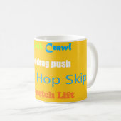 Leap Hop Überspringen Lean Text Design gemischte F Kaffeetasse (VorderseiteRechts)