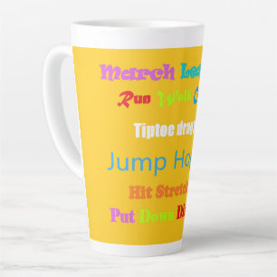 Leap Hop Überspringen Lean Text Design gemischte F Milchtasse