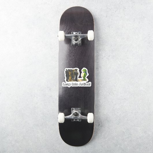 Leap Into Action! Frog Sticker (Skateboard)