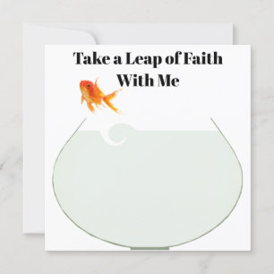 "Leap of Faith Marriage"-Vorschlagskarte Feiertagskarte