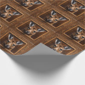 "Leap of Nature: A Kangaroo Wood Print" Geschenkpapier (Ecke)