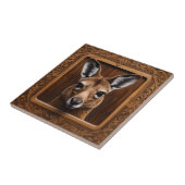 Leap of Nature: Ein Kangaroo-Holzdruck, Fliese (Seite)