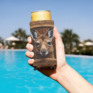 Leap of Nature: Ein Kangaroo-Holzdruck, Selters Dosenkühler