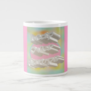 Leap Over Humps Kunst Design mickrige Pastellfarbe Jumbo-Tasse