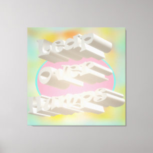 Leap Over Humps Kunst Design mickrige Pastellfarbe Leinwanddruck