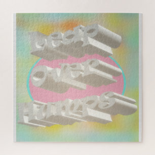 Leap Over Humps Kunst Design mickrige Pastellfarbe Puzzle