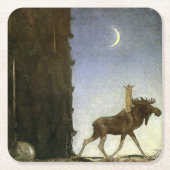 Leap the Elk and Princess Tuvstarr Rechteckiger Pappuntersetzer (Vorderseite)