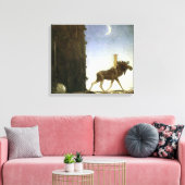 Leap the Elk and Princess Tuvstarr von John Bauer Leinwanddruck (Insitu (Wohnzimmer))