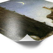 "Leap the Elk" Wasserfarbe von John Bauer Fotodruck (Ecke)