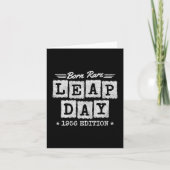 Leap Year 1956 Geboren Selten 1956 Leap Day Geburt Karte (Vorderseite)