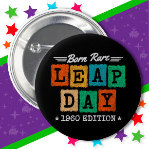 Leap Year 1960 Geboren Selten 1960 Leap Day Geburt Button