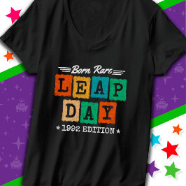 Leap Year 1992 Geboren Selten 1992 Leap Day Geburt T-Shirt