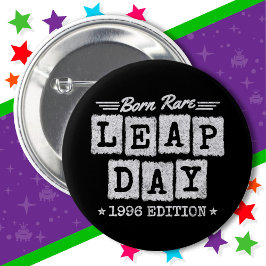Leap Year 1996 Geboren Selten 1996 Leap Day Geburt Button