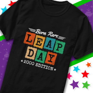 Leap Year 2000 Geboren Selten 2000 Leap Day Geburt T-Shirt