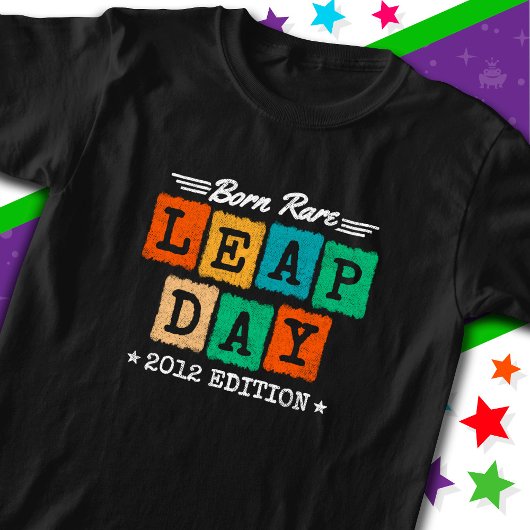 Leap Year 2012 Geboren Selten 2012 Leap Day Geburt T-Shirt