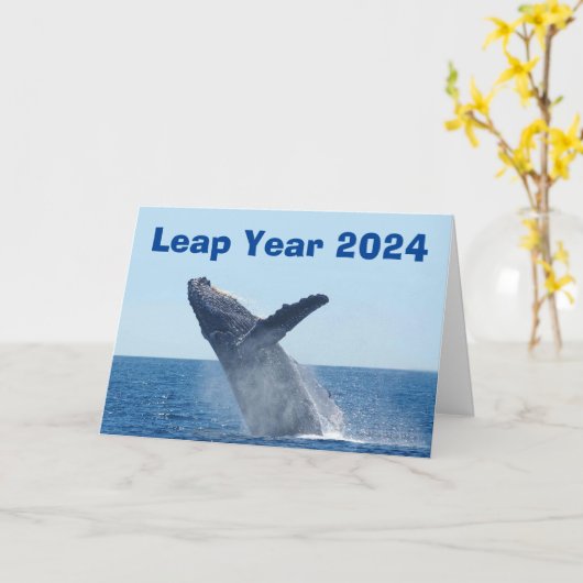 Leap Year 2024 Karte (Gelbe Blume)
