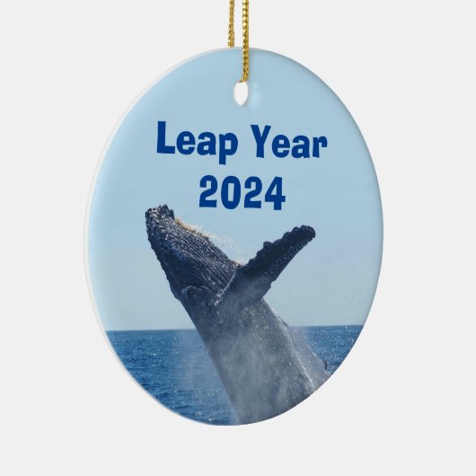 Leap Year 2024 Keramik Ornament (Rechts)