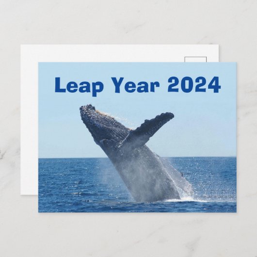 Leap Year 2024 Postkarte (Vorne/Hinten)