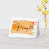 Leap Year 29 Februar Geburtstag Karte (Gelbe Blume)