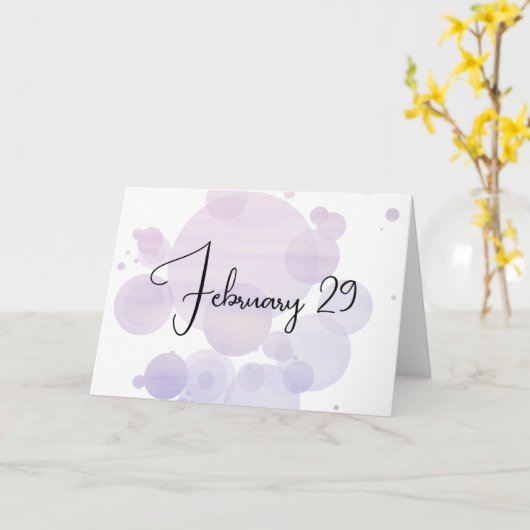 Leap Year 29 Februar Geburtstag Karte (Gelbe Blume)