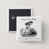 Leap Year Baby Button (Vorne & Hinten)