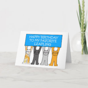 Leap Year Birthday American Spelling Karte