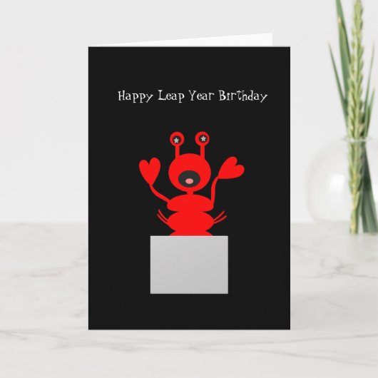 Leap Year Birthday Card Lobby Karte (Vorderseite)