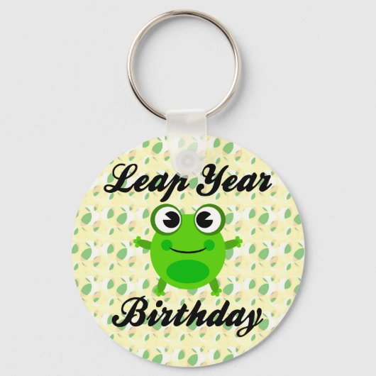 Leap Year Birthday, Niedlich Frosch Schlüsselanhänger (Vorderseite)