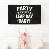 Leap Year Birthday Party Leap Day Baby 29. Februar Banner (Insitu)