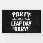 Leap Year Birthday Party Leap Day Baby 29. Februar Banner (Horizontal)