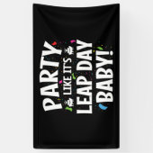 Leap Year Birthday Party Leap Day Baby 29. Februar Banner (Vertikal)