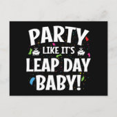 Leap Year Birthday Party Leap Day Baby 29. Februar Postkarte (Vorderseite)