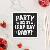 Leap Year Birthday Party Leap Day Baby 29. Februar Serviette (Beispiel)