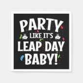 Leap Year Birthday Party Leap Day Baby 29. Februar Serviette (Vorderseite)