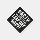 Leap Year Birthday Party Leap Day Baby 29. Februar Serviette (Ecke)