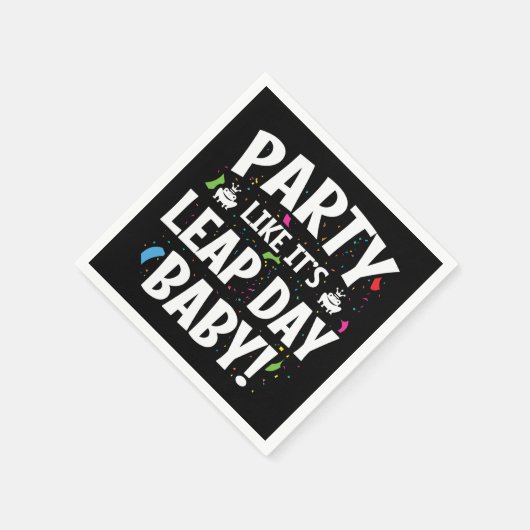Leap Year Birthday Party Leap Day Baby 29. Februar Serviette (Ecke)