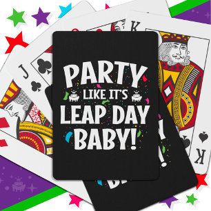 Leap Year Birthday Party Leap Day Baby 29. Februar Spielkarten