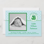 Leap Year Boy Photo Birth Announcement Invitation Einladung (Vorderseite)